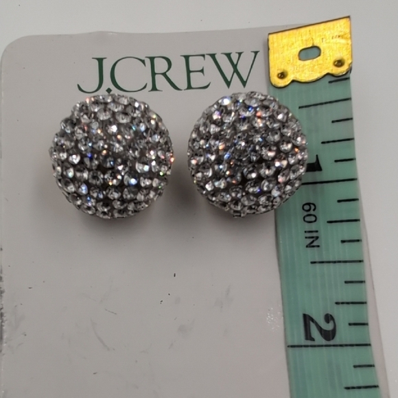 J. Crew Gold and Silver Crystal 3D Globe Cluster Earrings - Picture 6 of 6